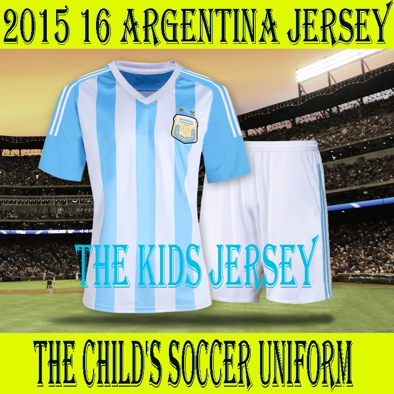2016 Soccer Jerseys Argentina Kids Uniform Kit 15 16 Argentina Kids Messi Baby Boys Football