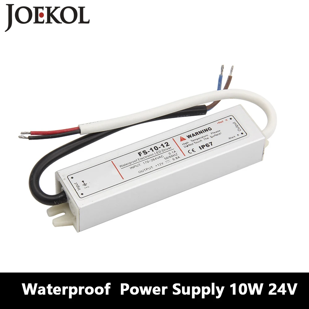 

Led Driver Transformer Waterproof Switching Power Supply Adapter,AC170-260V To DC24V 10W Waterproof Outdoor IP67 Led Strip Lamp