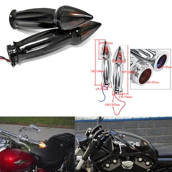 

For Harley Choppers Kawasaki Vulcan Honda Shadow Suzuki Intruder Universal 22mm 7/8" 25mm 1" LED Light End Hand Grip Handle Bar