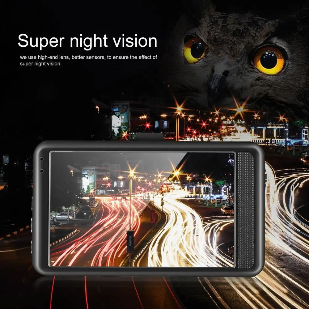 

3 Inch DVR 120 Degree Wide Angle Dash Cam Dual Lens 1080P WIFI Car Digital Video Recorder With Night Vision Function