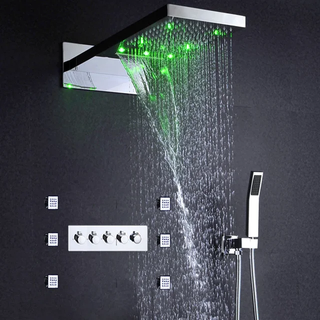 Buy Luxury Shower Jets System Wall Mounted Temperature