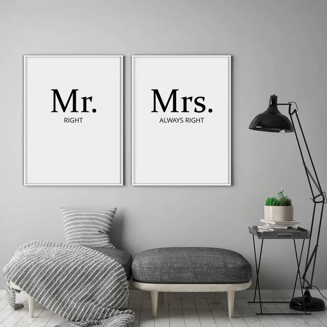 Mr-right-Mrs-always-right-Couples-Wall-Art-Prints-Canvas-Paintings-Quotes-Black-White-Pictures-Poster.jpg_640x640