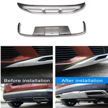 Подходит для peugeot 3008 GT 3008GT нержавеющая сталь Снаружи спереди и сзади опорная плита бампер доска крышка 2 шт