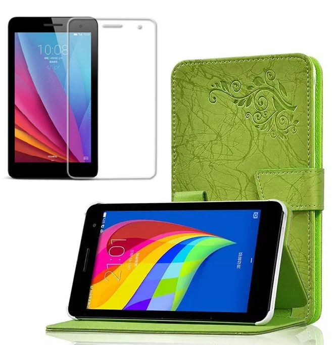 1x Защитная пленка для экрана чехол книжка с рисунком кожаный Huawei Mediapad T1 7 0 701w 701u T2