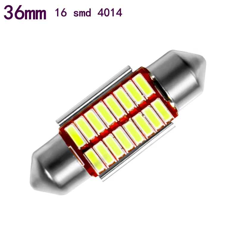 10 шт. 31 мм 36 мм/39 мм/41 мм C5W C10W 12 16 20 24 SMD 4014 Светодиодный лампочки CANBUS ERROR FREE автомобильный фестонный лампа салона Houseing светильник