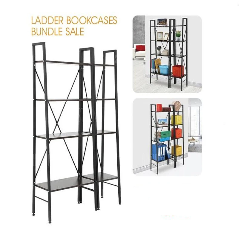 سلم خزانة سوداء صغيرة) الرفوف سلم 4-Tier langria خزانة تخزين وعرض الدائمة رفوف حدة 34x30 cm x 148 سنتيمتر