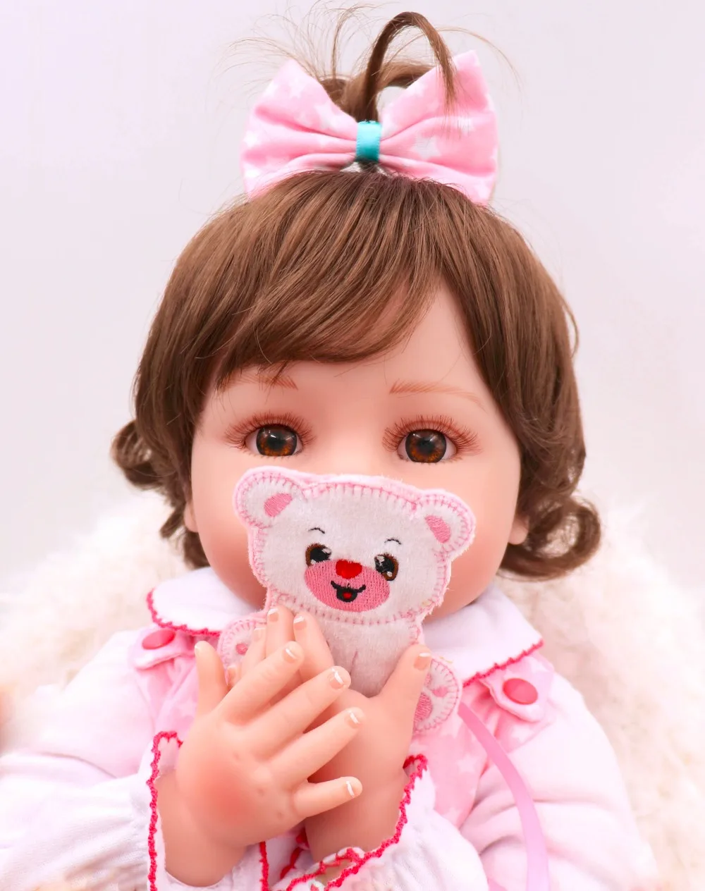 Красивая Кукла reborn 55 см силиконовая кукла Reborn Baby DOLLMAI новая Реалистичная Bebe Girl для