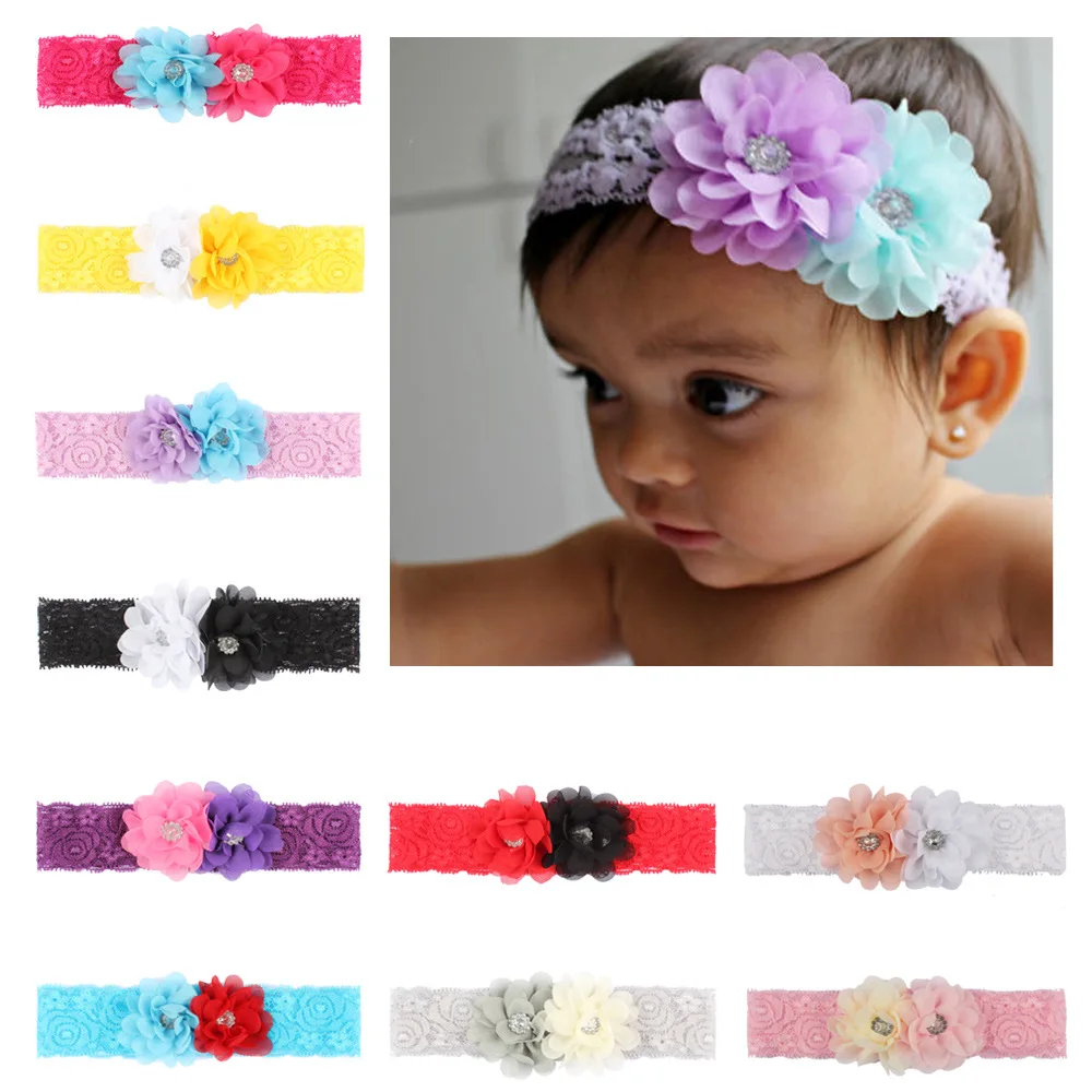 

Lace Flower Baby Turban Headbands for Girls Newborn Photography Props Cheap Stuff Spring 2019 Cute Beautiful High Quality