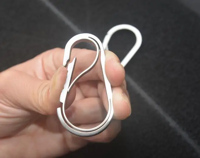 5pcs 5cm S Shape Type Buckle Gated Carabiner Key Ring Clip Hook Sports Gift