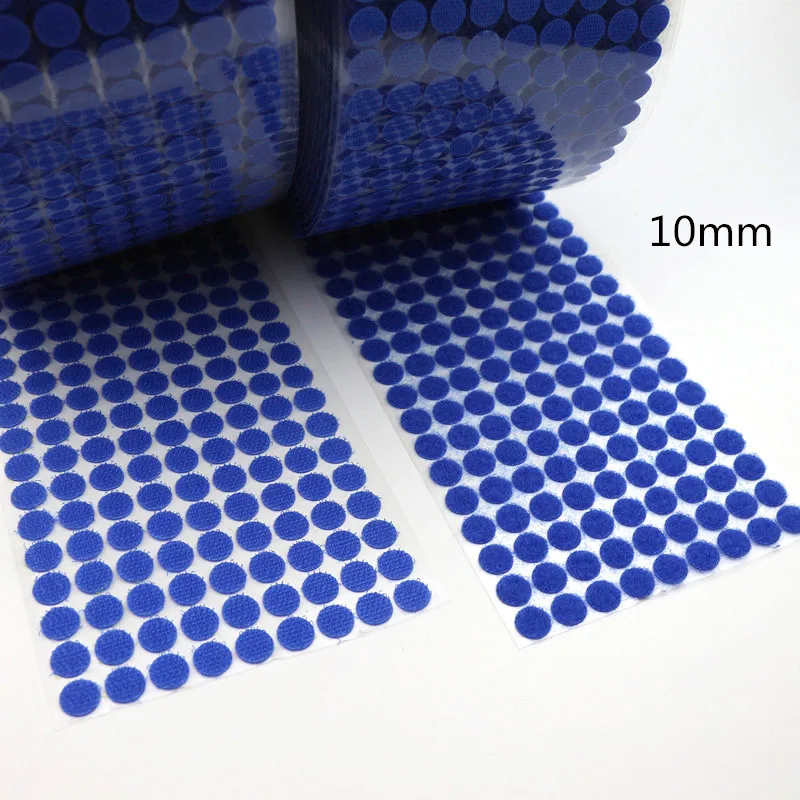 100 пар 10-20 мм самоклеящаяся клейкая крепежная Лента наклейки "точки" крепкий крючок и петля Волшебная наклейка нейлон Velcros клей двойной замок - Цвет: Blue 10mm 108 Pairs