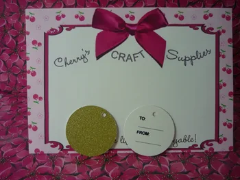 

5cm Round Gold Glitter Luggage Tags