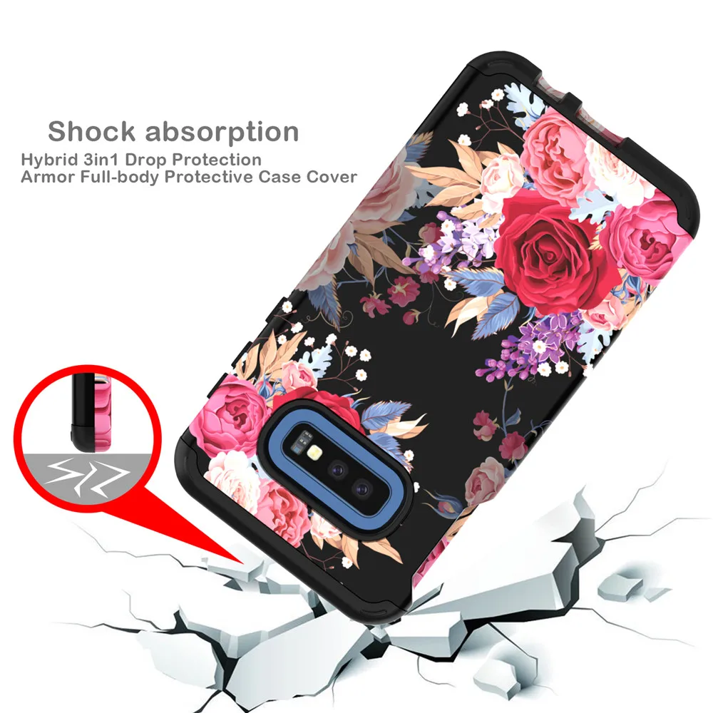 Чехол для Samsung Galaxy S10 Plus S10e (Сверхмощный) трехслойный гибридный прочный защитный