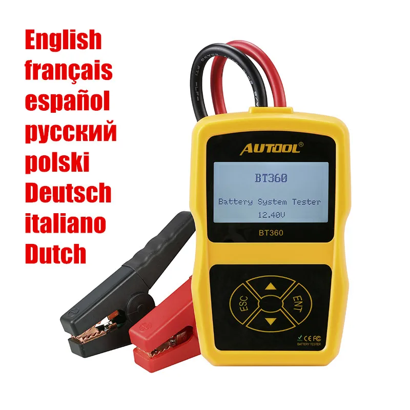 imágenes para Original Autool BT360 Auto Probador de La Batería 12 V Batería Del Automóvil Analizador 2000CCA 220AH Multi-Idioma MALA Celular Coche de Pruebas herramientas imágenes para Original Autool BT360 Auto Probador de La Batería 12 V Batería Del Automóvil Analizador 2000CCA 220AH Multi-Idioma MALA Celular Coche de Pruebas herramientas