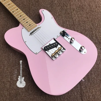 

Custom shop pink electric guitar, all colors, logos and shapes can be customized, using your pictures to make your own guitar