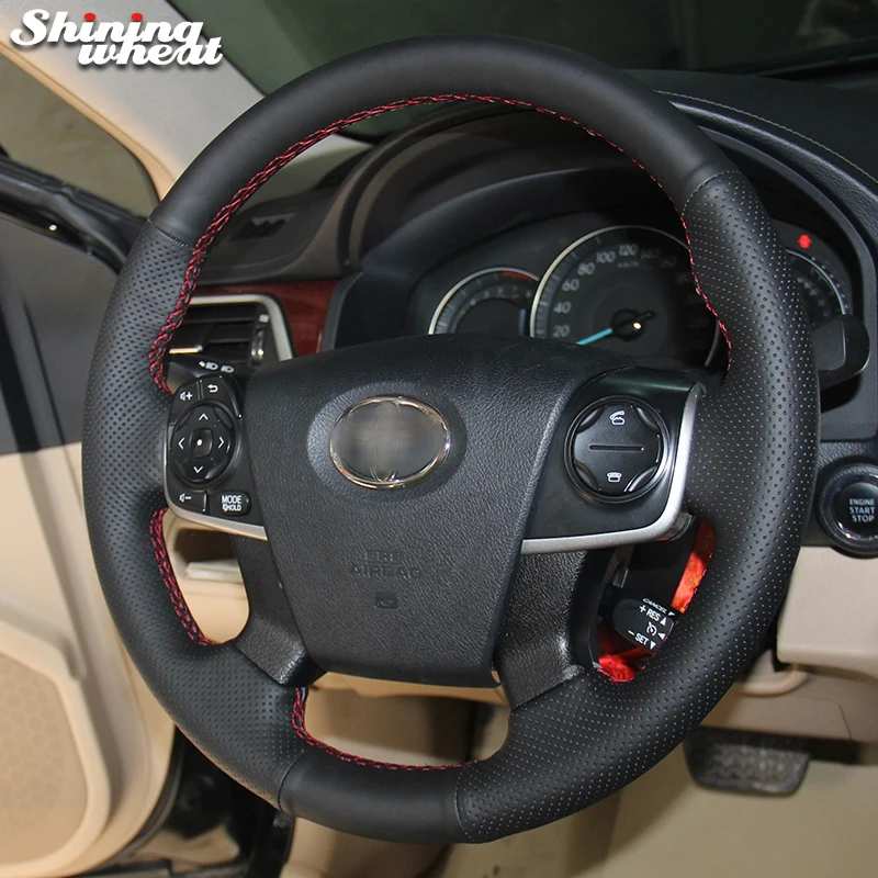 Чехол из натуральной кожи для руля Toyota Camry 2012 2015|leather steering wheel cover|steering coverwheel cover |