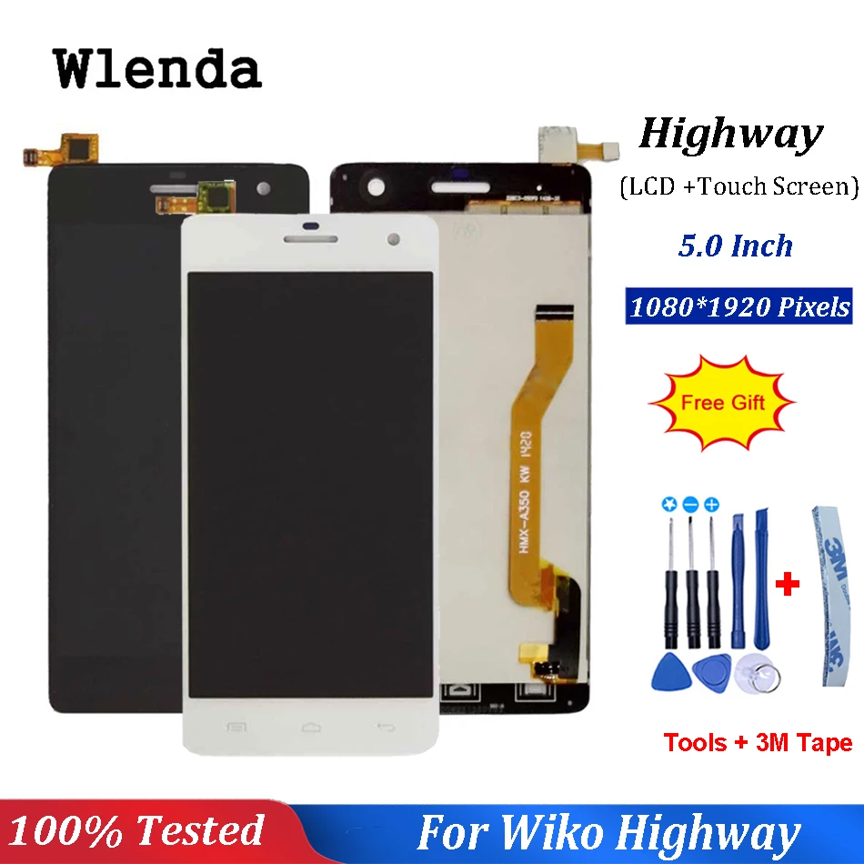 

For Wiko Highway 4G LCD Display and Touch Screen Digitizer 5.0 inch Mobile Phone Accessories For Wiko Highway 4G With Tools