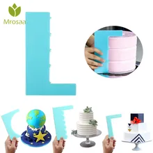 Mrosaa 1 шт. пластиковый нож для теста глазурь скребок для мастики зубчатые гладкие лопатки для торта лопатки для крема инструменты для выпечки кондитерских изделий резак