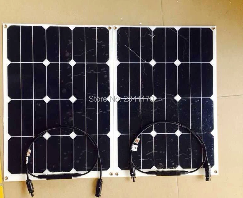 Rg 30w гибкие солнечные панели sunpower Монокристаллический Модуль для сотовых элементов DIY Kit 12v зарядное устройство - Цвет: 2pcs