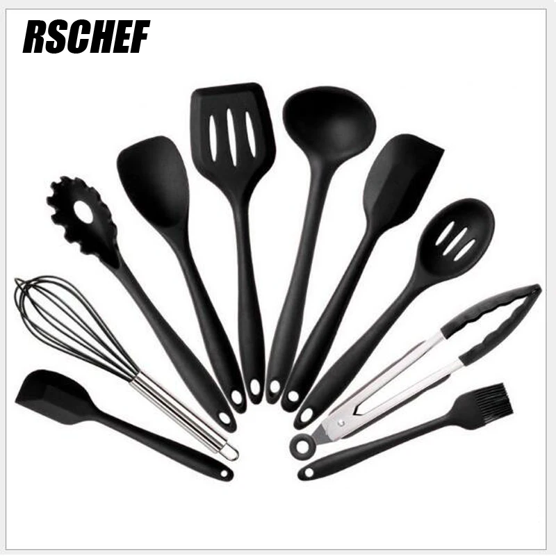 Кухонная утварь десять наборов силиконовых кухонных принадлежностей|kitchen utensil