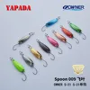 YAPADA Spoon 009 Fly Leaf 5g/7g OWNER Single Hook Multicolor 24-28mm Zinc alloy Metal Spoon Fishing Lures Trout ► Photo 2/6