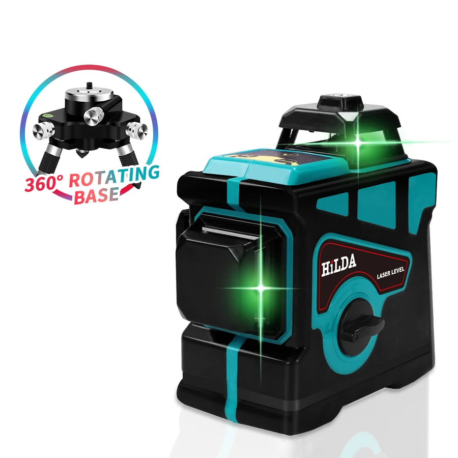 12 Lines 3D Laser Level Self-Leveling 360 Horizontal And Vertical Cross Super Powerful Green Laser Beam Line