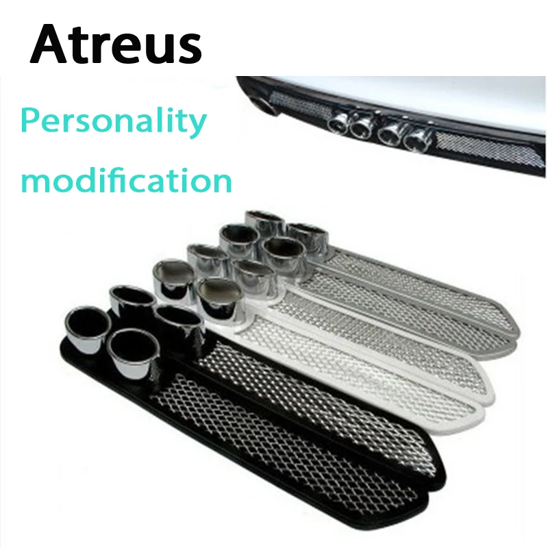 

Atreus 2X 3D Automobiles Carbon Exhaust Car Sticker For Kia Rio K2 Skoda Octavia Audi A4 B6 Peugeot 206 VW Mazda 3 6 Accessories