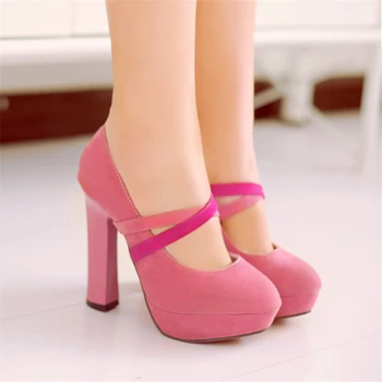 

SARAIRIS 2019 Big Size 43 Platform Spring Pumps women's Shoes High Heels party Shoes Woman mary janes princess pumps
