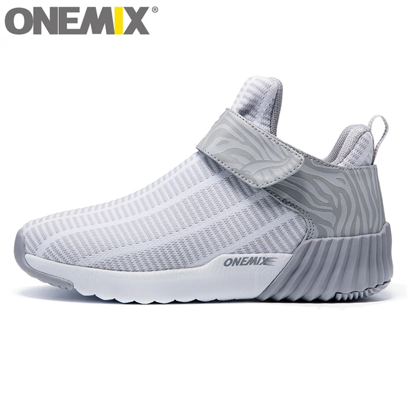 onemix New Winter Unisex High Ankle Boots Warm Women Running Shoes Outdoor Men Athletic Sport Shoes Comfortable Sneakers
