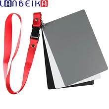 Camera Accessory Big Size(17*12cm) Digital White Black Grey Balance Cards 18% Gray Card with Neck Strap for Digital Photography