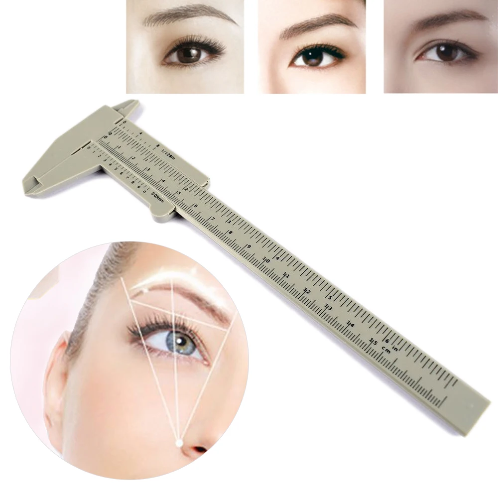 10pcs/lot 150mm Microblading Measuring Caliper Portable Eyebrow Ruler
