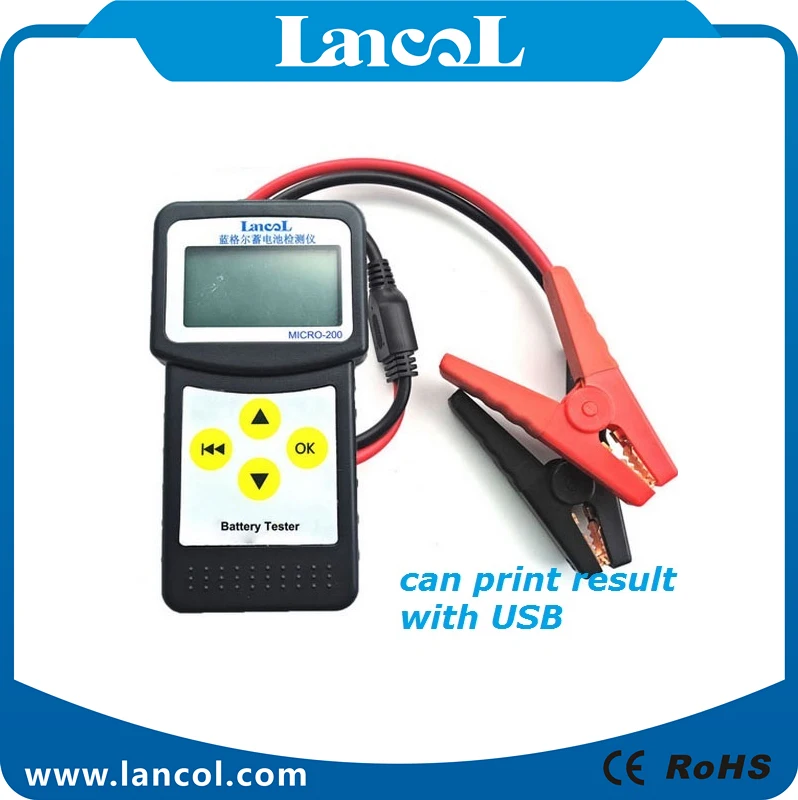 Auto battery tester 12V CCA lead acid battery tester MICRO 200 with printing functionin Battery