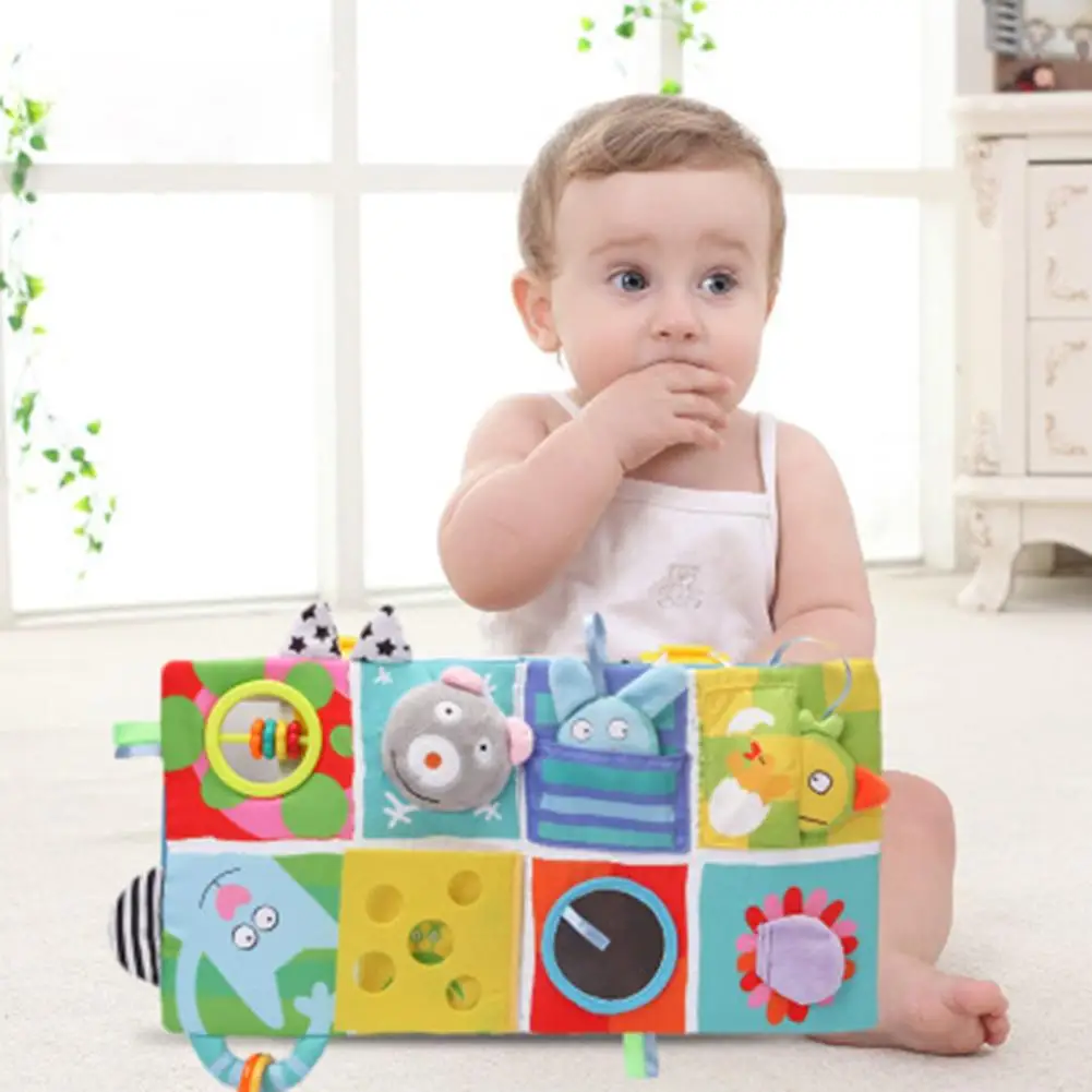 

Baby Multi-functional Cartoon Music Bed Pendant Crib Bumper Baby Cloth Book Baby Rattles Infant Developing Toy Baby Bed Around