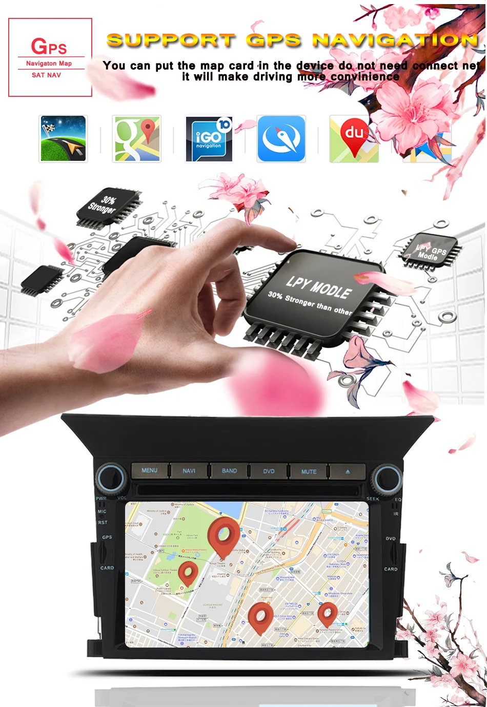 Автомобильный Android 8,1 головное устройство gps Navi навигационная система для Honda Pilot 2009~ 2013 Радио Аудио Видео магнитофон с dvd-плеером