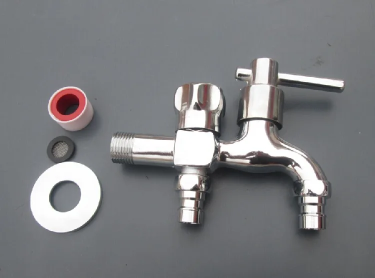 Copper dual use washing machine faucet mop pool + washing machine