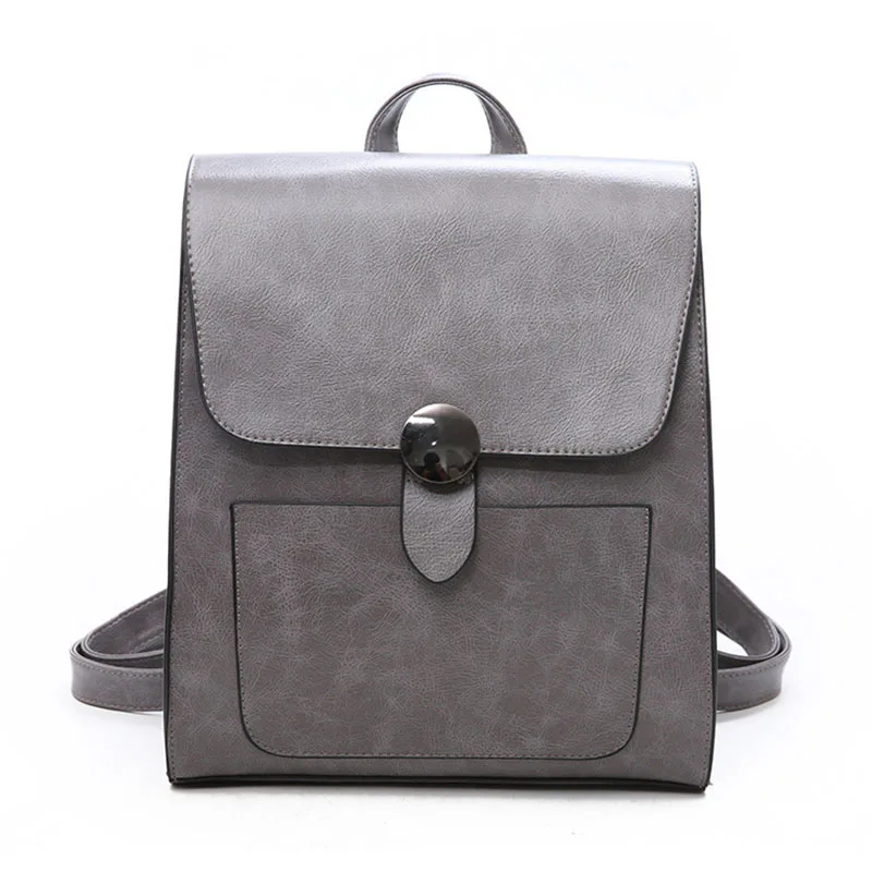 Модный женский рюкзак, кожа, Ретро стиль, женская сумка, школьные сумки для девочек-подростков, высокое качество, рюкзак для путешествий, рюкзак, сумка через плечо, XA161H - Цвет: Grey