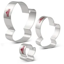 KENIAO Набор рождественских рукавиц для печенья-3 шт.-помадка/кондитерские изделия/хлеб/сэндвич/печенье резак-нержавеющая сталь