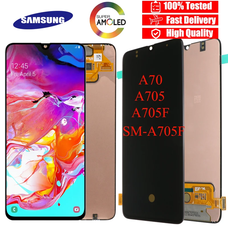 Супер AMOLED 6,7 ''ЖК-дисплей для samsung Galaxy A70 A705 A705F SM-A705MN сенсорный экран дигитайзер сборка+ Сервисный пакет