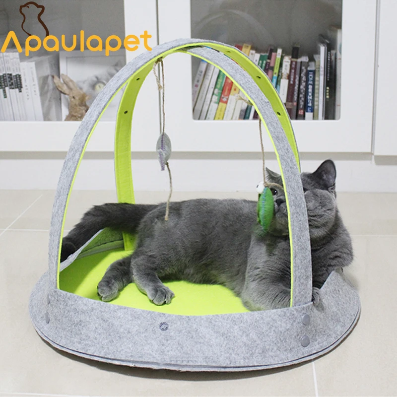 APAULAPET Cat играть дома чувствовал ПЭТ кровать детская площадка с Кошкин дом игрушка для кошки Забавные игрушки кровать