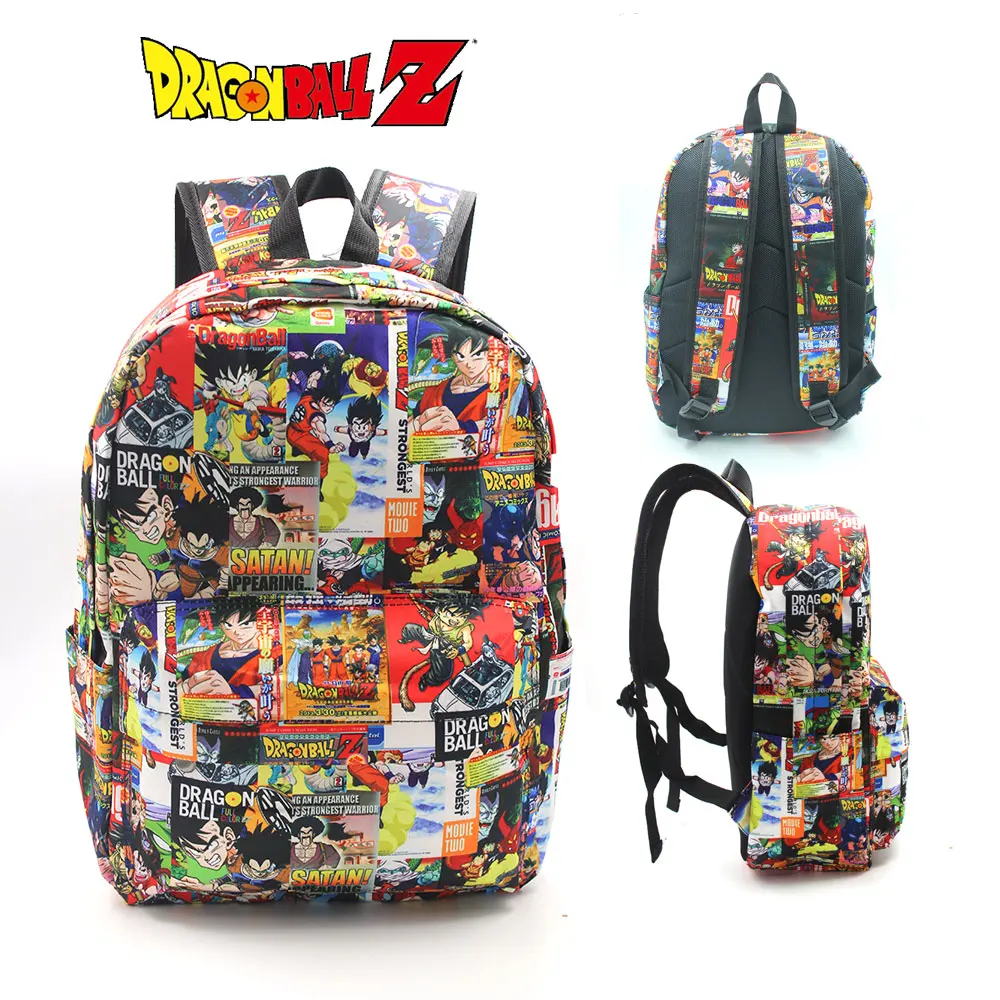 Dragon Ball Z Son Goku Satin Backpack Shoulder Bag Casual