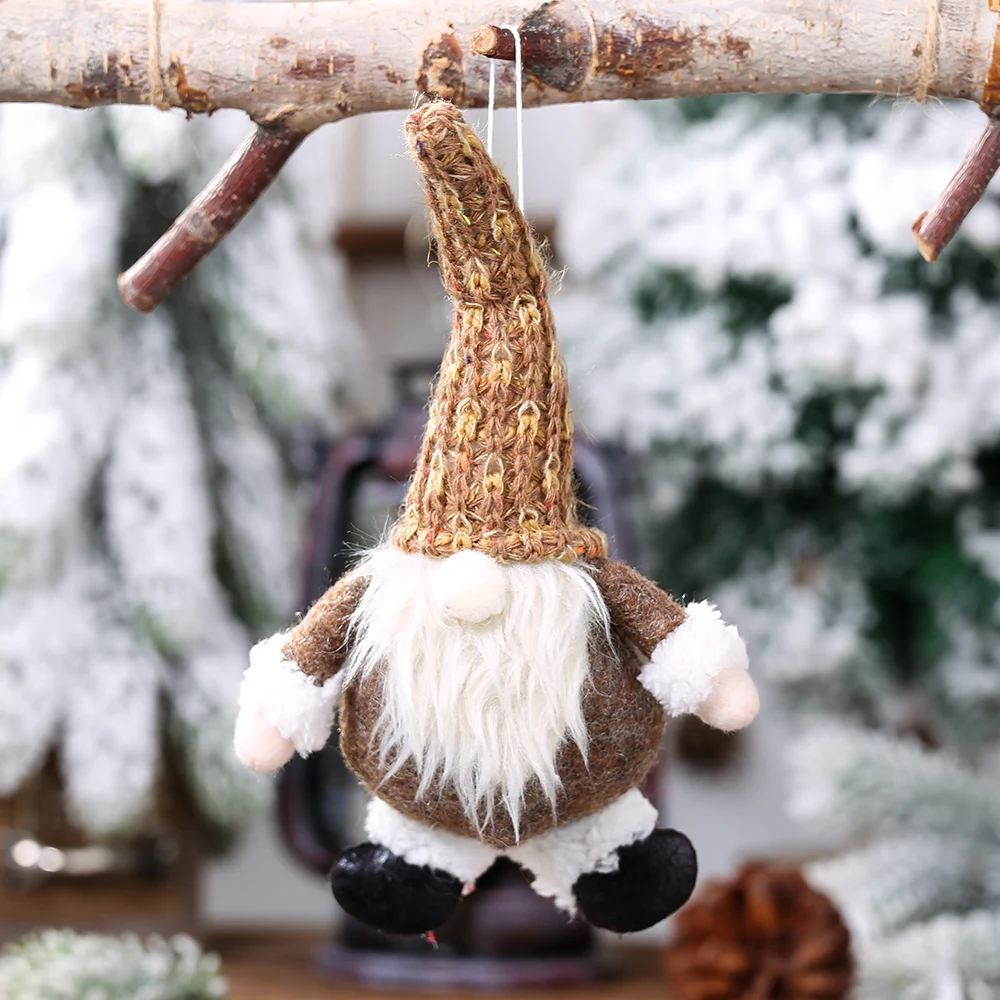 Angel Boy Girl Elf Santa Clause Plush Doll Christmas Tree Decor Hanging Pendant Ornament Christmas Decoration for Home Xmas - Цвет: 4