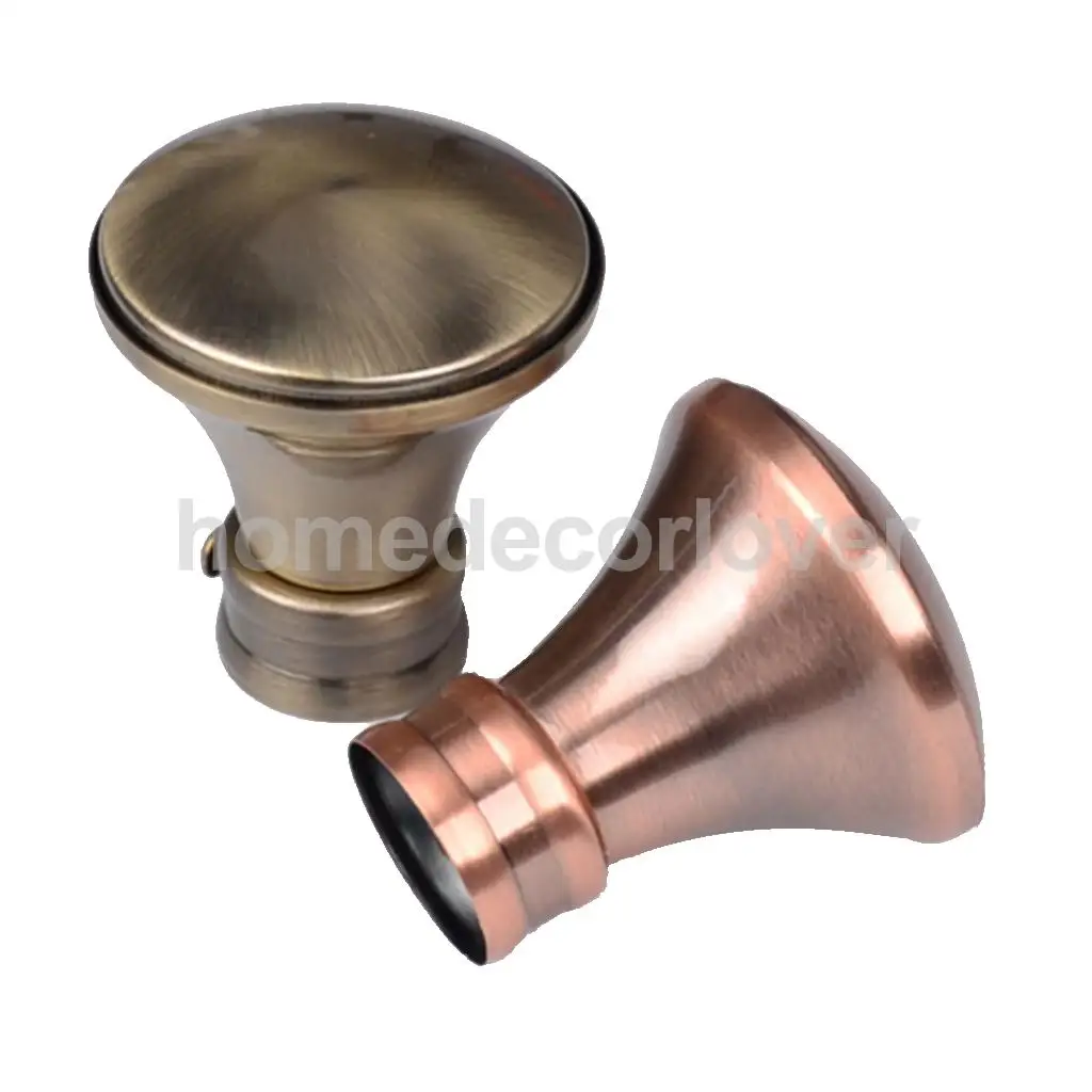1 Piece Retro Curtain Pole Rod Finials Ends Heads 28mm