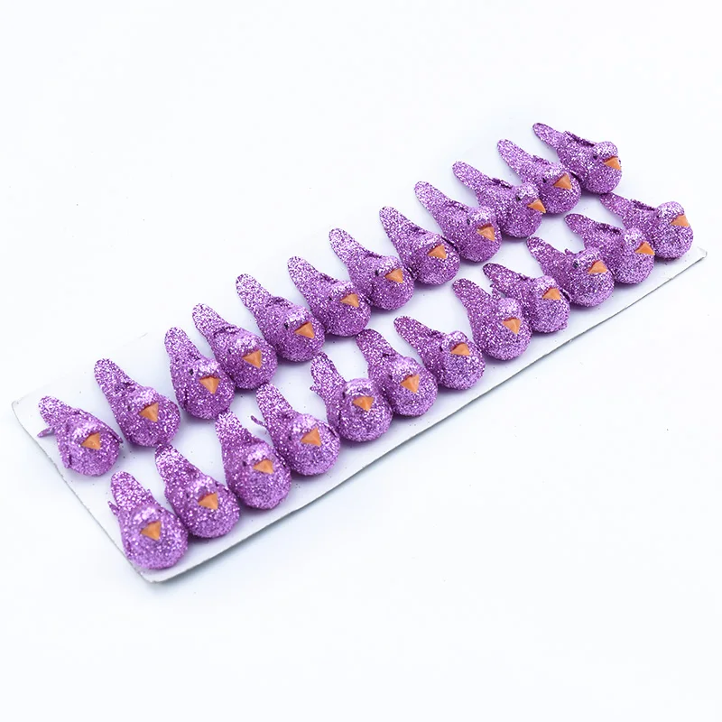 24pcs Artificial Plants Fake Foam Needlework Bird Fridge Sticker Christmas Wreath Decorations for Home Wedding Party Kids Toys 