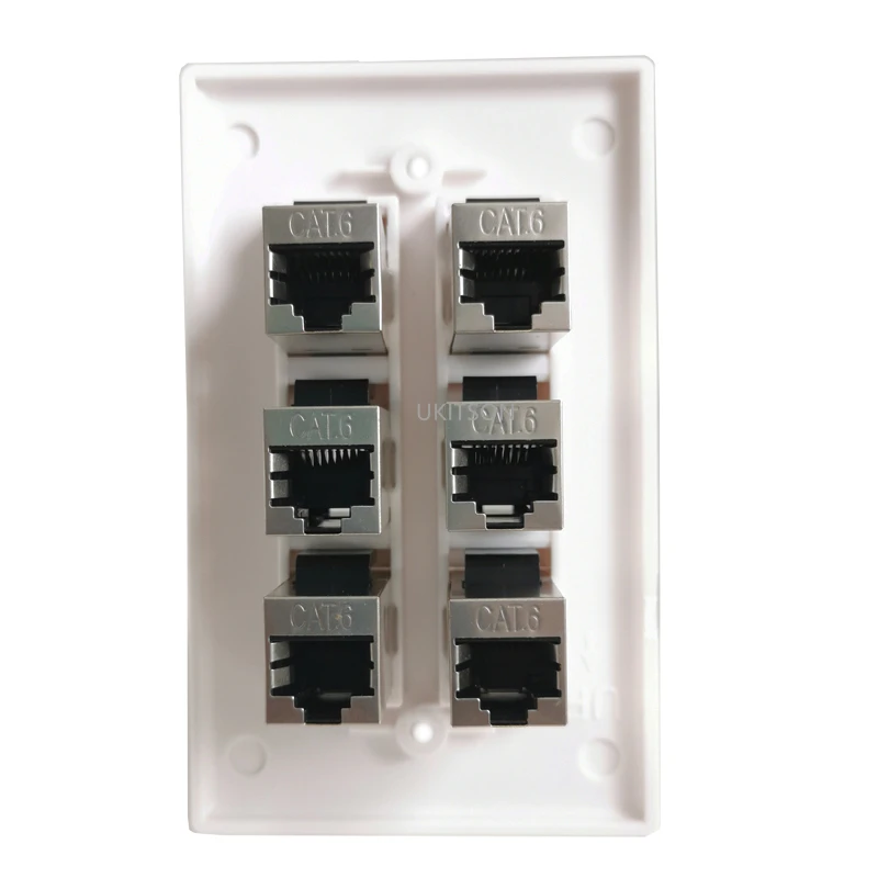 6 Ports Shielded CAT6 Keystone Jack Faceplate pic 4