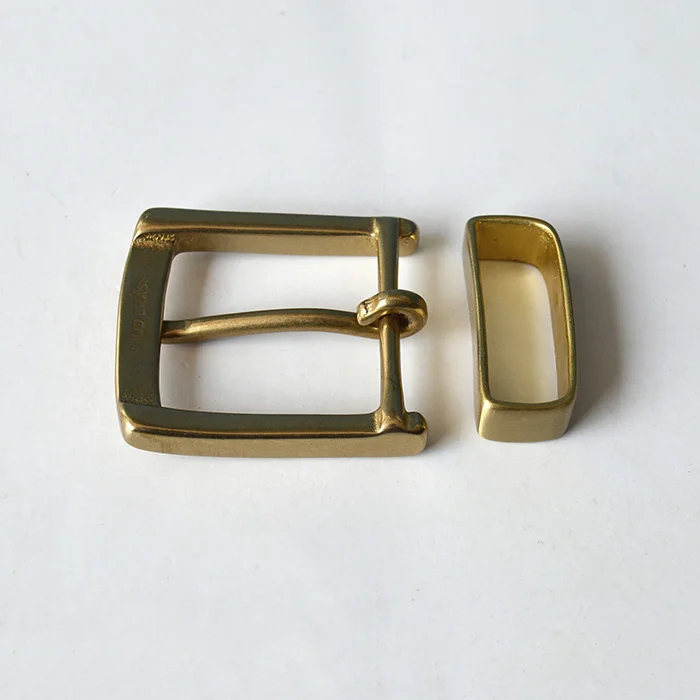 DIY leather accessories solid brass 40mm Men's belt buckle Metal Cowboy Belt loop Cosplay For 3.8-3.9cm Wide belt