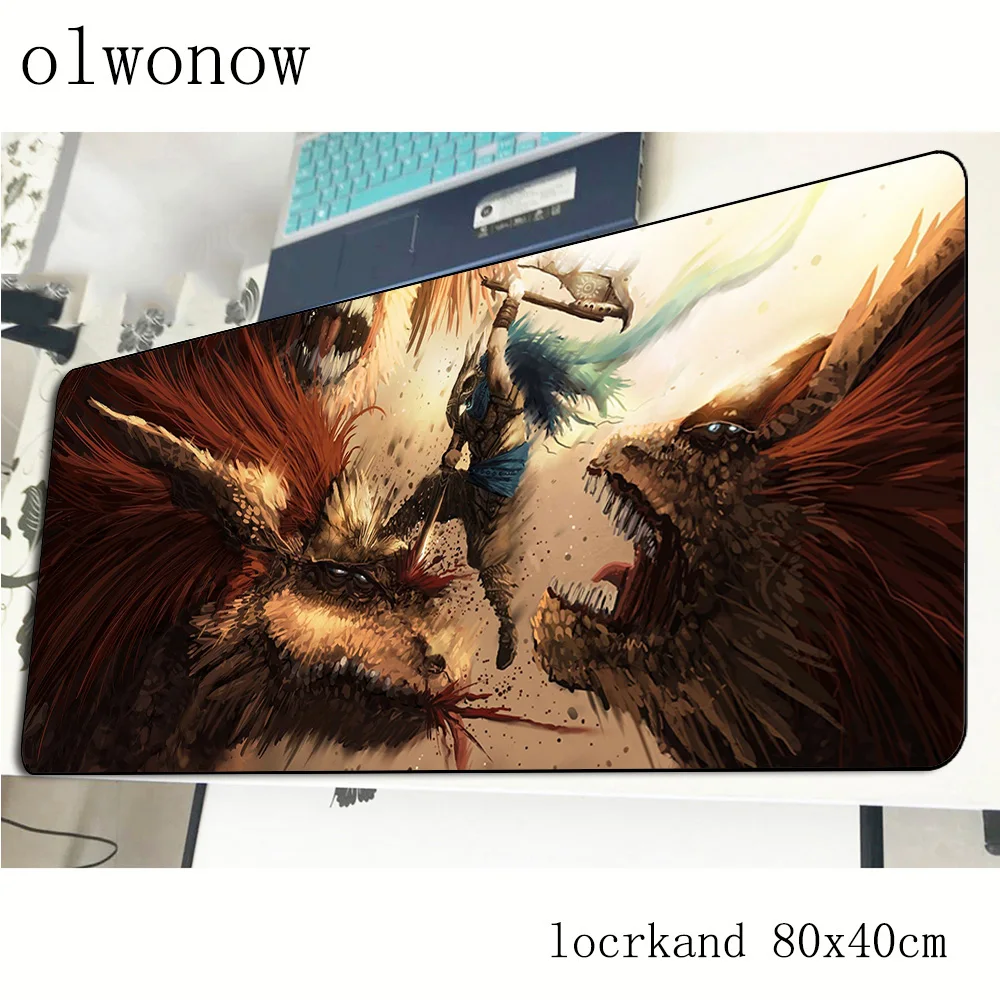 몬스터 헌터 마우스 패드 게이머 3d 800x400x2mm 게임용 마우스 패드, 패션 노트북 pc 액세서리 노트북 패드 마우스 인체 공학적 매트 