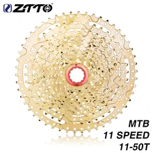 ZTTO MTB 11 скоростей 11-50 т кассета L Золотой Сверхлегкий 11s золото широкое соотношение Колеса свободного хода звездочки для MTB горный велосипед k7