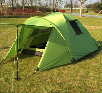 

Hot Selling Aviation Aluminum Rod Pole Double Layers 4-5 Person Waterproof Outdoor Camping Tent, CZX-072 Ripstop Family Tent