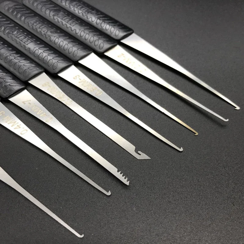 

1 Set 8 PCS Lock Broken Key Extractor Removal Hooks Needle Locksmith Tool Set Top Quality
