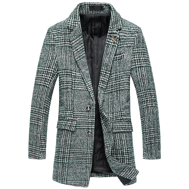 

XMY3DWX Winter fashion wool blends cashmere coat windbreaker long trench coat men woolen parka duffle overcoats mandarin jackets