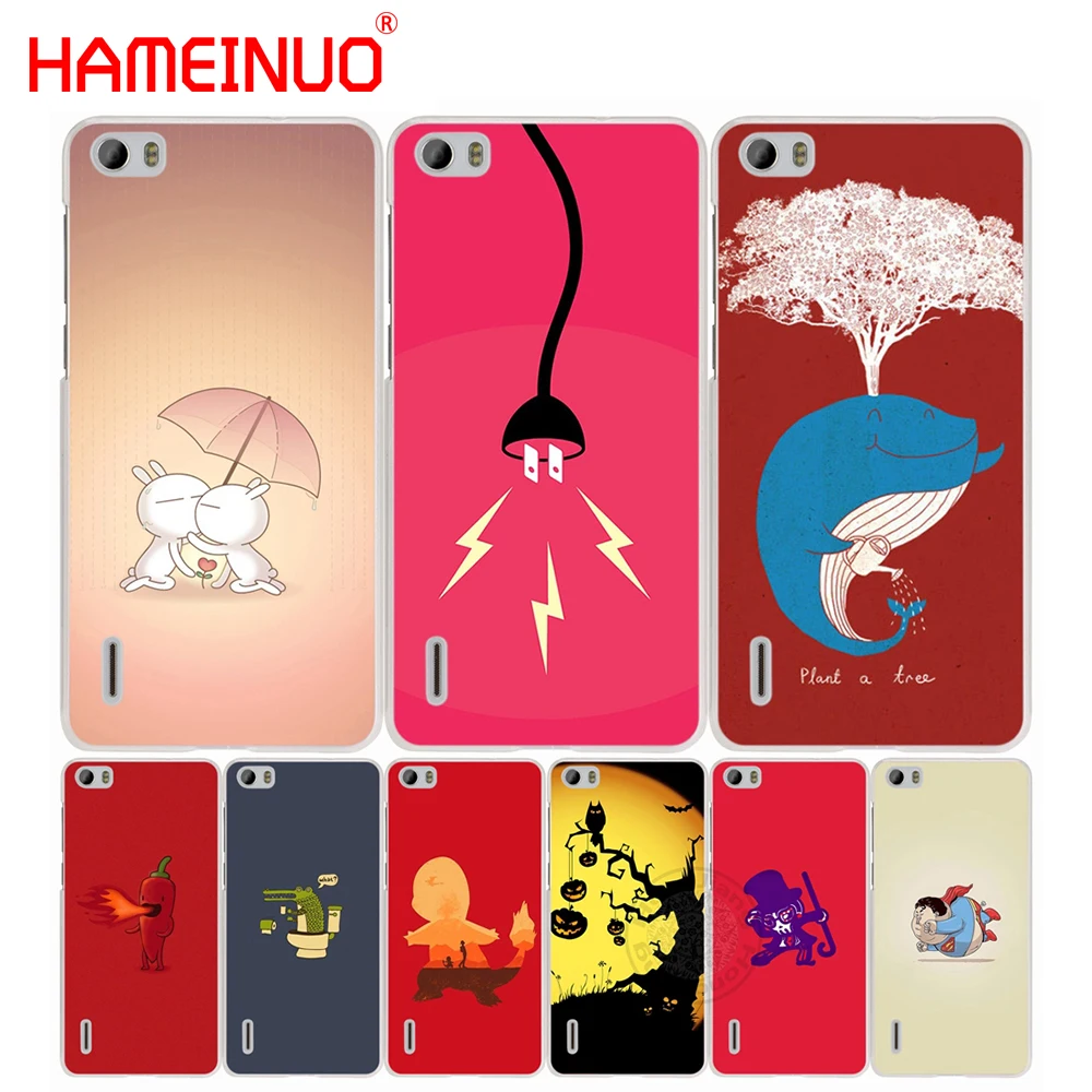 HAMEINUO мультфильм кролики целующиеся сотовый телефон чехол для huawei honor 3C 4A 4X 4C 5X 6 7 8